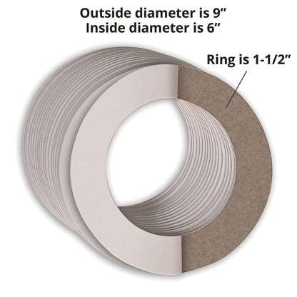S&S Worldwide Self-Adhesive Wreath Ring. Sturdy Chipboard, Perfect for Collage and All Wreath Projects. Use Craft Trims, Paper, Yarn, Glitter, Gems & More. Total Diameter 9". Pack of 24