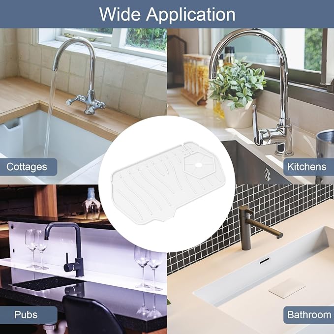 Sink Drain Mat - Unilateral Faucet Guard