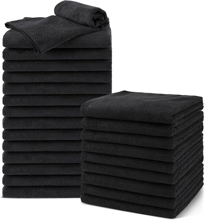 Salon Towels 24 Pack, Microfiber Barber Towels Bulk, Hair-Drying Cloth Super