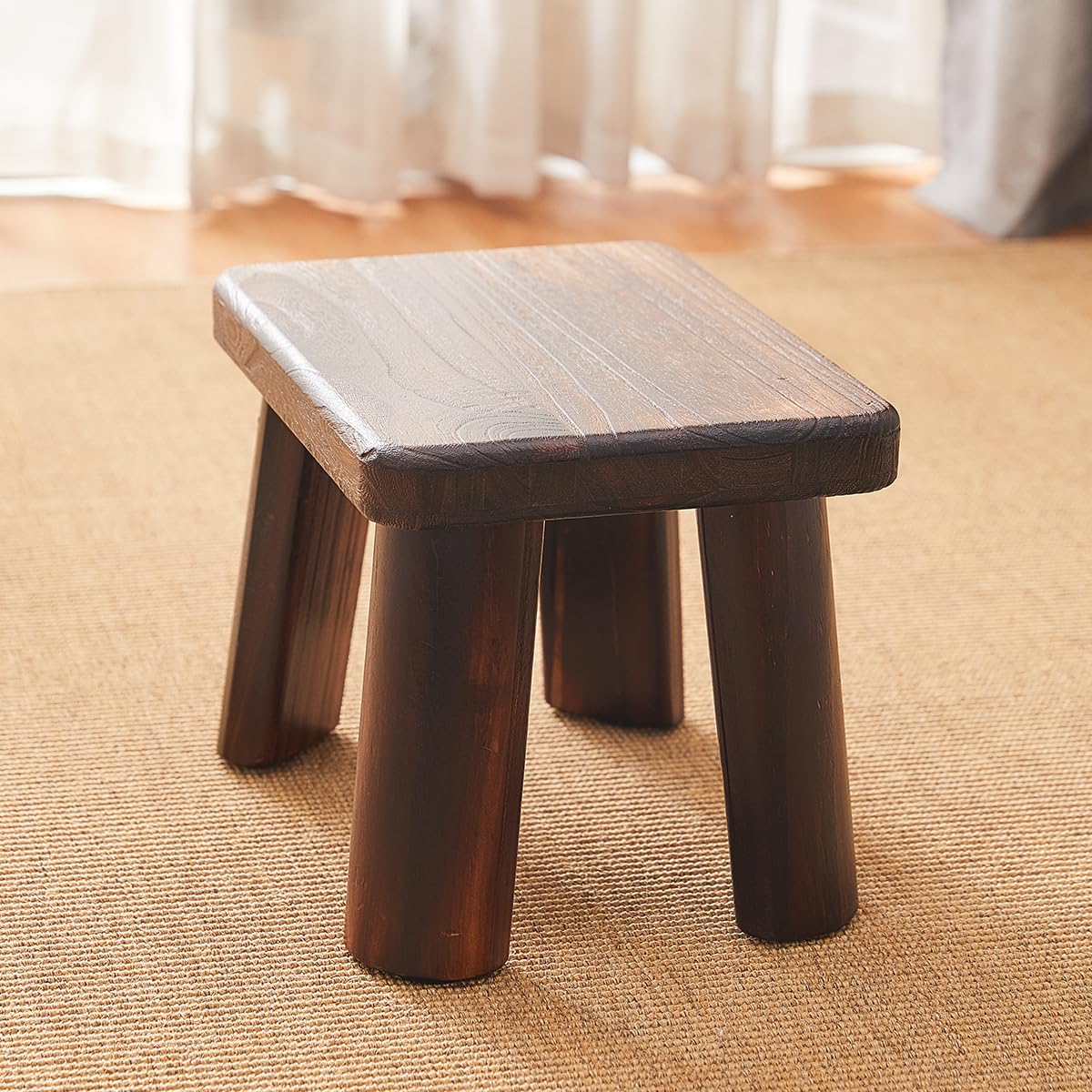 GZQWDC Wooden Step Stool for Adults and Kids,Foot Stool,Kitchen Small Wood Bench,Wood Plant Stand (14.2"x10.2"x10.6")