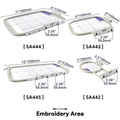 MagnaHoop Embroidery Hoops for Brother PE900 SE2000 PE800 SE1900 PE770 780D PE700 PC6500 Brother Innovis 1250 700 Babylock Embroidery Machine Hoop