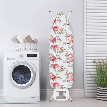 Pink Rose Ironing Board Padded Cover Dust Covers Stretchable Iron Board
