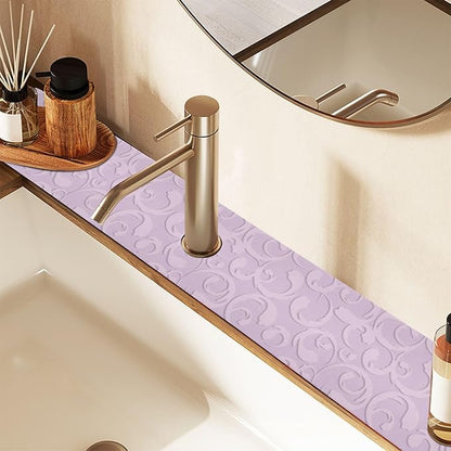 Kitchen Sink Splash Guard 2 PCS 14.7 Inch Sink Faucet Mat Splash Guard