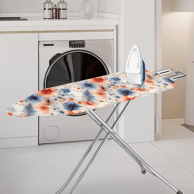 Flowers Ironing Board Cover, Watercolor Art Ironing Board Cover Adjustable