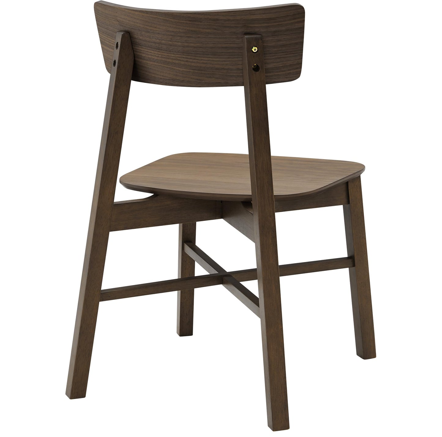 CHITA Soild Wood Dining Chairs Set of 4, Mid Century Modern Walnut Wood Kitchen Chairs with Curved Backrest, Dining Room Chair for Kitchen, Restaurant