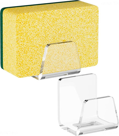 NiHome Clear Acrylic Kitchen Sink Sponge Holders 2PCS