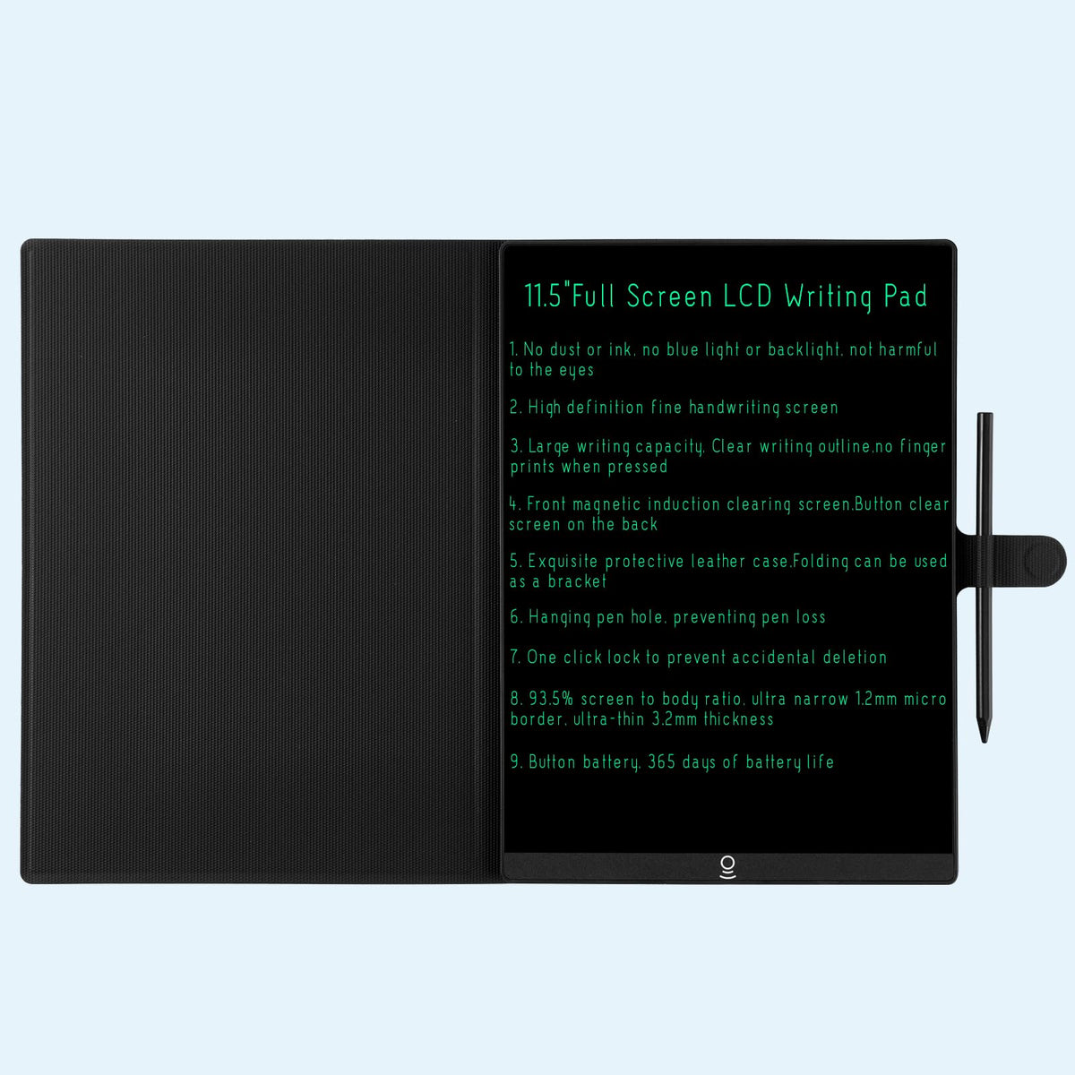 11.5in Erasable Writing Tablet for Drafting, Taking Notes and Leaving Message, Superfine Line Design Precise Sketching Writing Board Drawing Pad with a Pencil,Packed with a Leather Case Protective