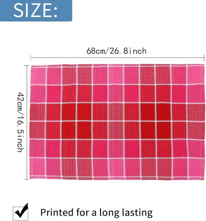 Bright Large Kitchen Towels, 16 Inch x 26 Inch Buffalo Check Dish Towels