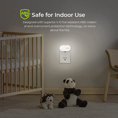 AUVON Night Light Plug in with Motion Sensor (120 Lumens), Dimmable Smart LED Night Lights, 1-120lm Brightness, for Bathroom, Hallway, Garage, Toilet (4 Pack)