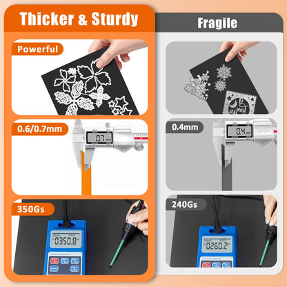 tutata 80 PCS Magnetic Sheets for Dies Storage, Stamp and Die Cut Storage Set, for Die Cutting, DIY Scrapbooking, Card Making, Die Storage Binder