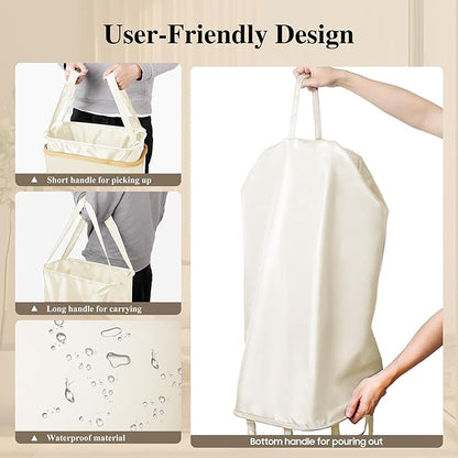 Slim Laundry Hamper, 60L Waterproof Narrow Laundry Basket