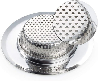 2 Pack - 2.75" Top / 1.5" Basket, Stainless Steel Slop, Kitchen and Bathroom