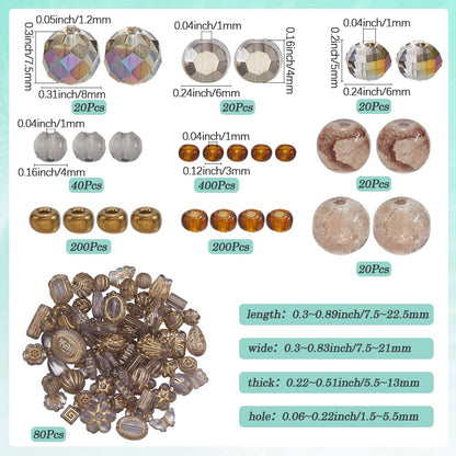 SUNNYCLUE 1 Box About 175g Assorted Glass Beads Bulk Grey Acrylic Beads Bulk Mixed Shape Crystal Plated Seed Round Loose Spacer for Jewelry Making Charms Necklaces Bracelet Supplies Adult Women