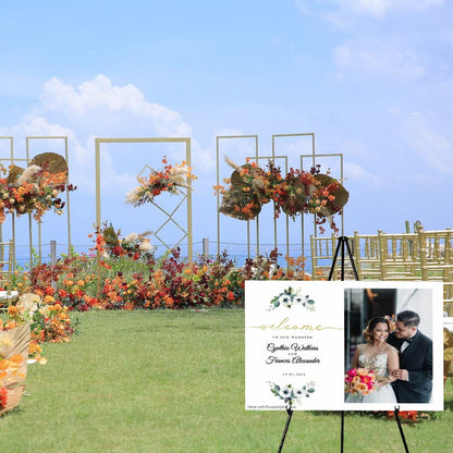 63" Easel Stand for Wedding Sign - Adjustable Easels for Display Painting Canvas - Metal Floor Easels with Portable Bag Fit for Lobby,Exhibition,Holds 4lbs,2Pack