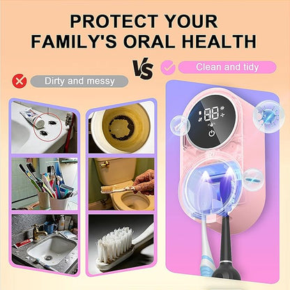 Toothbrush Holder and Cleaner Razor Holder/Dryer Light Cleaning and Air Drying