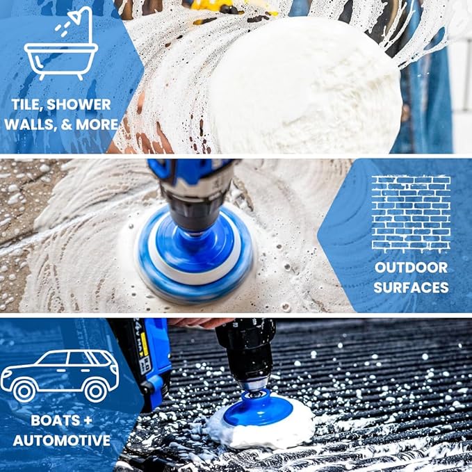 RotoScrub 7 Pack Multi-Purpose Drill Brush Kit