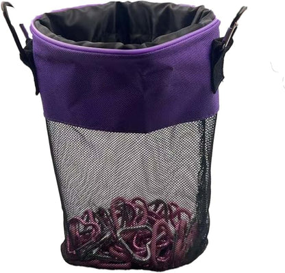 Mesh Clothespin Bag with Drawstring, Hanging Laundry Pin Storage Organizer