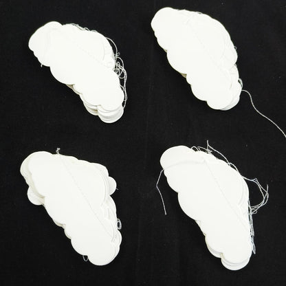LOONELO White Cloud Hanging Paper Banners, 4 Pack Cloud Garland Party Decoration Kit, White Artificial Paper Cutouts String Banners, DIY Cloud Decorations for Birthday Baby Shower Wedding Nursery