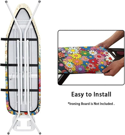 Flower Ironing Board Cover 15x54 Standard Size Black Cat Pattern Ironing Board
