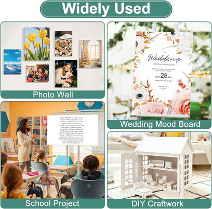MYFAMIREA 3 Pack White Foam Board 24" x 36", 3/16" (5MM) Thick Board Poster Acid-Free Foam Core, Double Sided Foamboard Sheets for Projects, Art, Craft, Presentations and Wedding Signage