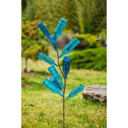 Evergreen Garden Glass Bottle Tree, Metal Bottle Trees for Garden Outside, Decorative Bottles Holder for Outdoor Wedding Christmas Party Decoration (Bottles Sold Separately)