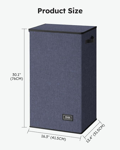 SOLEDI Laundry Hamper with Lid 100L Large & Tall Collapsible Laundry Basket