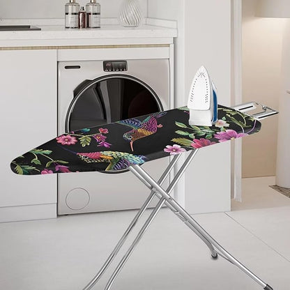 Retro Floral Hummingbird Ironing Board Cover 15x54 Inch Extra Thick Resistant