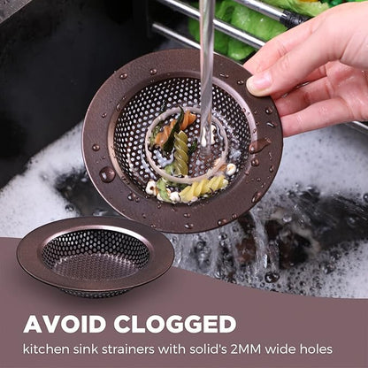 Mudder 3 Pcs Kitchen Sink Drain Strainer and Stopper Stainless Steel Garbage