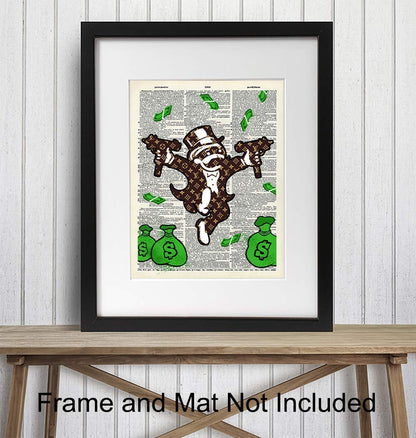 Fashion Urban Street Art Graffiti Wall Art Print Cool Upcycled Dictionary Poster for Home Decor - Room Decorations for Dorm, Office, Teens Bedroom - 8x10 Unframed Photo