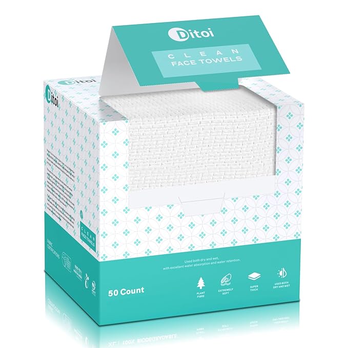 Face Towels, Face Towelettes XL, Ultra Soft Makeup Remover Dry Wipes, Thick