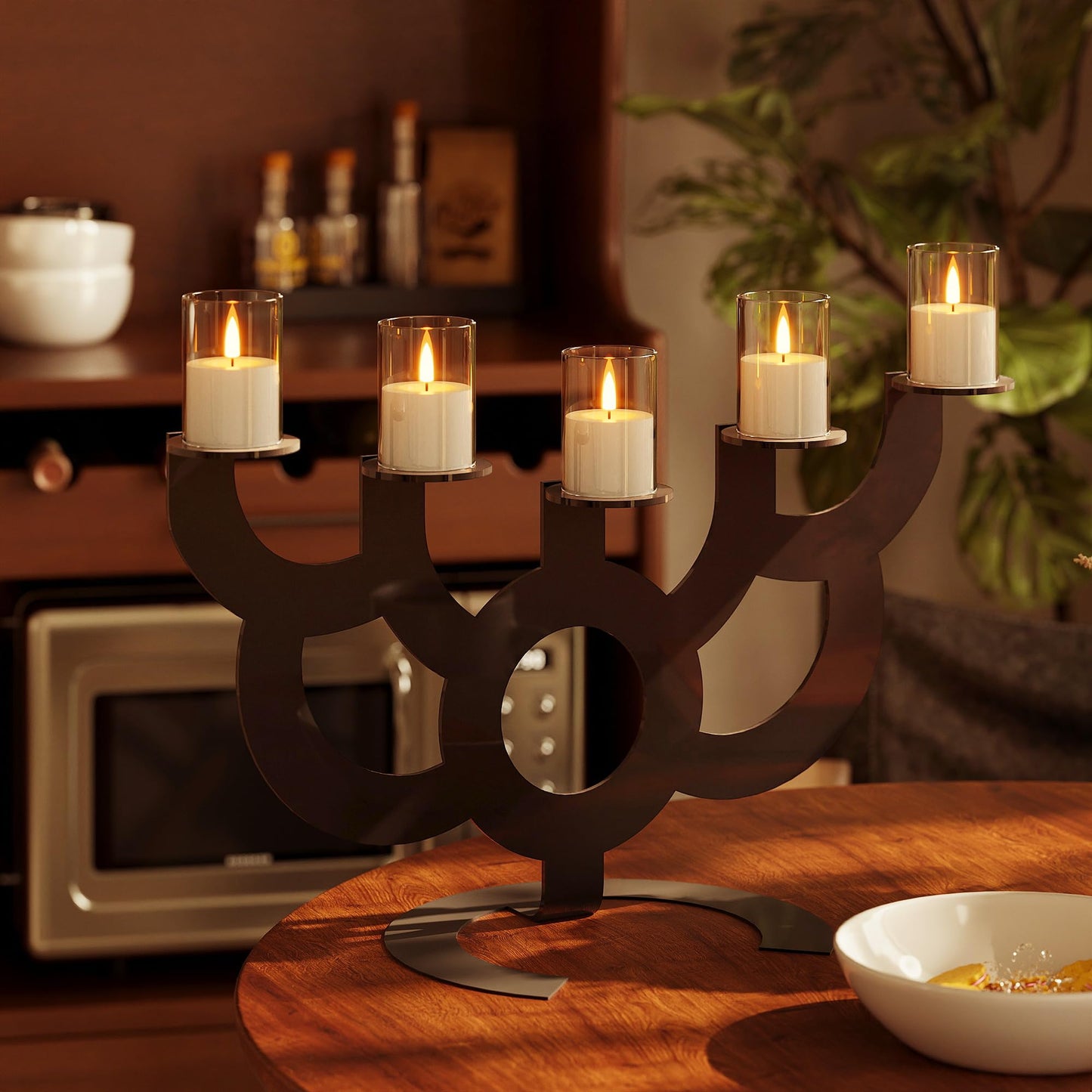 VIODAIM 12Pack Flickering Flameless LED Candles with Timer, Battery Powered - Small Pillar & Votive, Clear (2"X3")