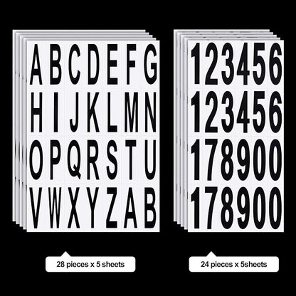 10 Sheets Mailbox Numbers and Letters Stickers for Outside Stick on Black Vinyl Alphabet Number Decals Sticky for Home Business Apartment Address Window Door Car Truck (3 x 1 Inch, 3 x 1.2 Inch)