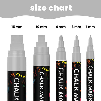 Chalkola 5 Silver Variety + 30 Markers 6mm + 10 Vintage 6mm Bundle