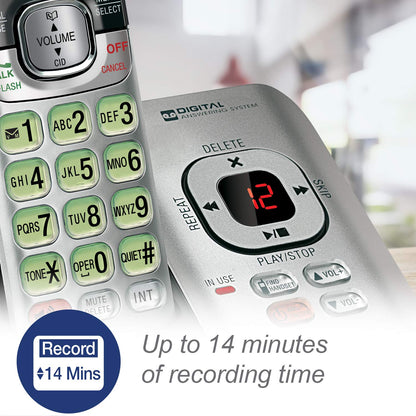 VTech CS6529-4B 4-Handset Cordless Phone with Answering Machine, Caller ID/Call Waiting, DECT 6.0 System, Wall Mountable