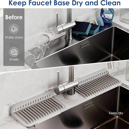 24 Inch Silicone Faucet Mat for Kitchen Sink Splash Guard