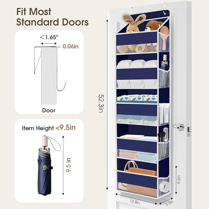 2 Pack Over The Door Organizer, Hanging Storage Organizer