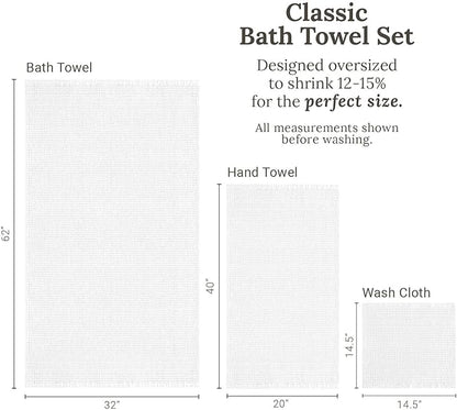 GILDEN TREE Waffle Towel Set Quick Dry Thin | 2 Bath Towels | 2 Hand Towels | 2