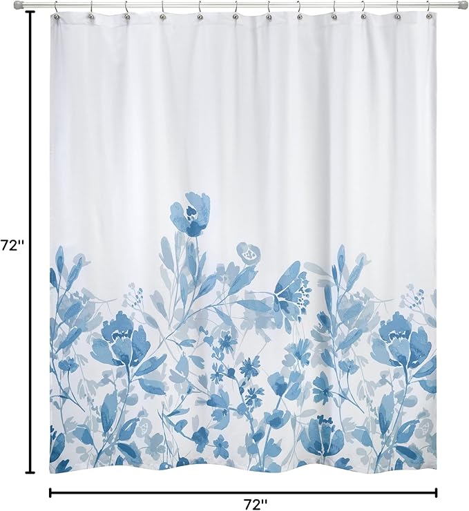 Izod - Shower Curtain, Twill Fabric Curtain, Floral Bathroom Decor, Dorm Room