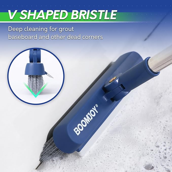 BOOMJOY Grout Brush with Long Handle, Grout Cleaner Brush