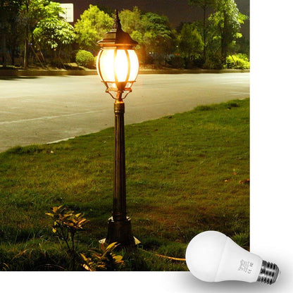 Sensor Lights Bulb Dusk to Dawn LED Light Bulbs Smart Lighting Lamp 7W E26/E27 Automatic On/Off, Indoor/Outdoor Yard Porch Patio Garage Garden (Warm White, 2 Pack)