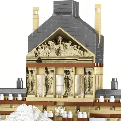 Architecture Louvre Micro Building Blocks Set, 3377 PCS World Famous Architectural Paris Louvre Museum Building Kit, House Building Collection Display Construction Model Gifts for Teens and Adult