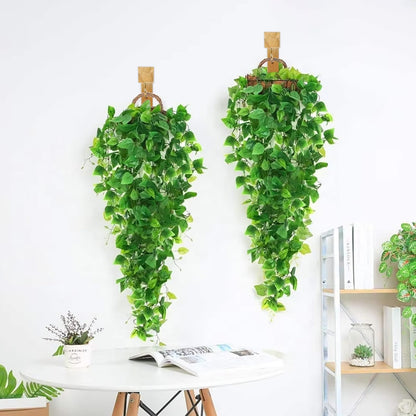 Upriver 2 Pack Wooden Plant Hanger Hooks, Wall Mounted Hanging Basket Hooks for Indoor Outdoor Flower Pots Wind Chime Lanterns Balcony Patio Garden Decoration