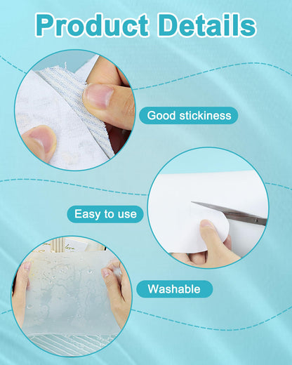 PLANTIONAL Double Sided Iron On Adhesive Film: 11.8 inch x 10 Yards Heavy Weight Double-Sided Press-on Patch Heat Melt Fabric Glue Sheet Permanent Fusible Adhesive
