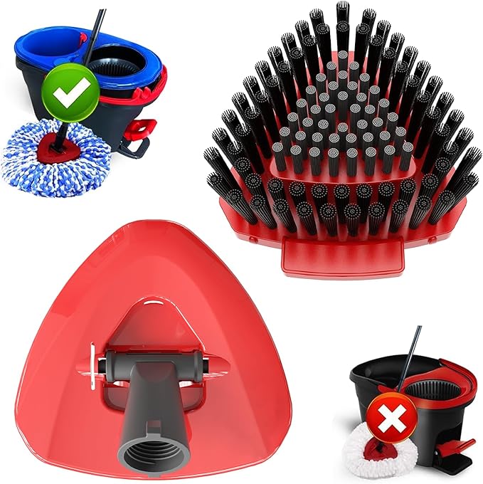 Small Spin Mop Replace Head Base + Scrub Brush