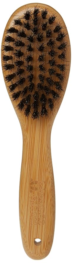 Bamboo Groom Oval Bristle Brush w/Natural Boar Small