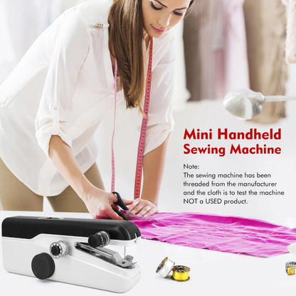 Xamanabu Handheld Sewing Machine, Mini Portable Sewing Machine for Beginners, Electric Fast Stitching, DIY Fabric Clothes Repair Kit, Home Travel Mending Machine with Accessories