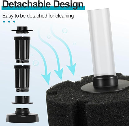 Aquarium Sponge Filter Fish Tank Filters for Fish Tank up to 60 Gallon 3-Pack