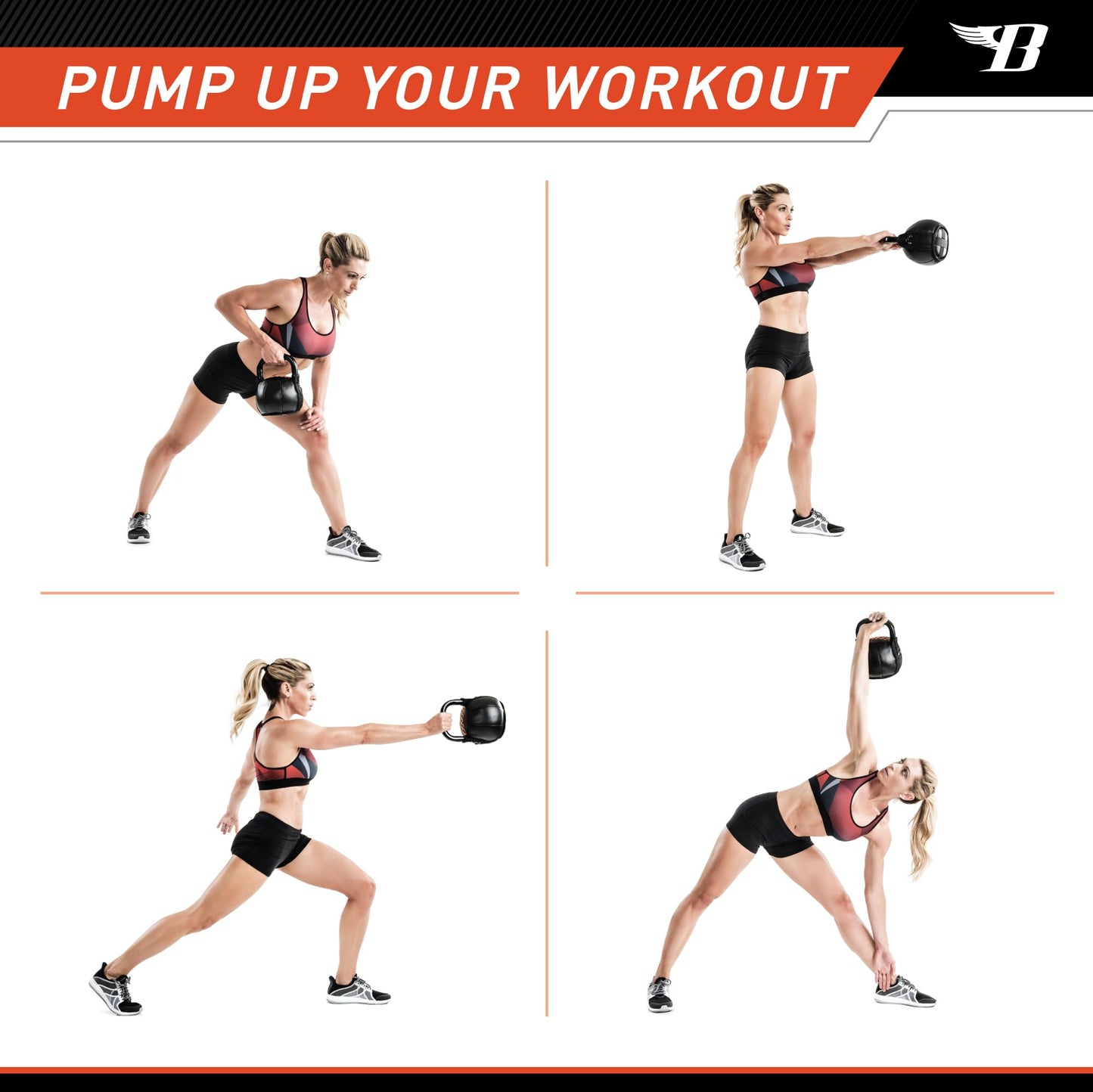 BIONIC BODY by Marcy Soft Kettlebell with Handle for Weightlifting, Conditioning, Strength and core Training