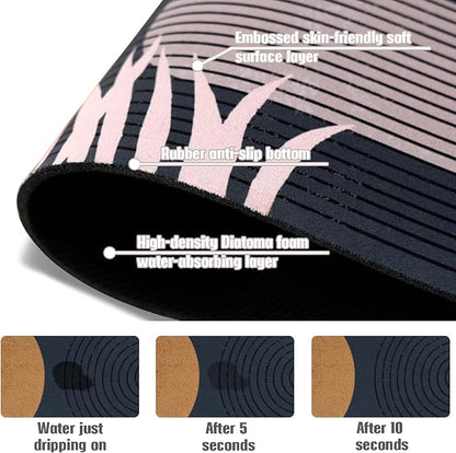 Sink Faucet Absorbing Mat, 2 Pack Drying Mat Around Faucet Sink Splash Guard