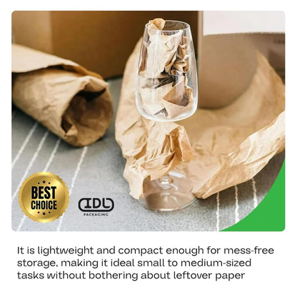 IDL Packaging Large Brown Kraft Paper Roll 18" x 1200 feet (14400 inches) - Natural Wrapping Paper for Packing - Perfect Paper for Void Filling - Paper for Kids Art Projects